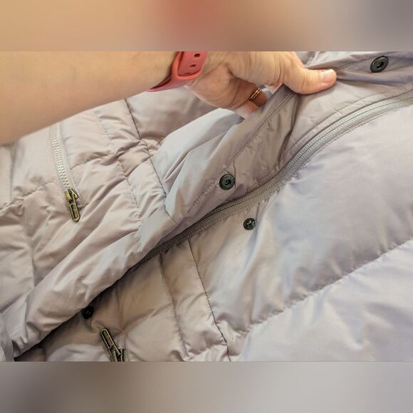 Under Armour UA Down Cold Gear Parka Puffer Jacket Coat Lavender Purple Grey L - Picture 8 of 12